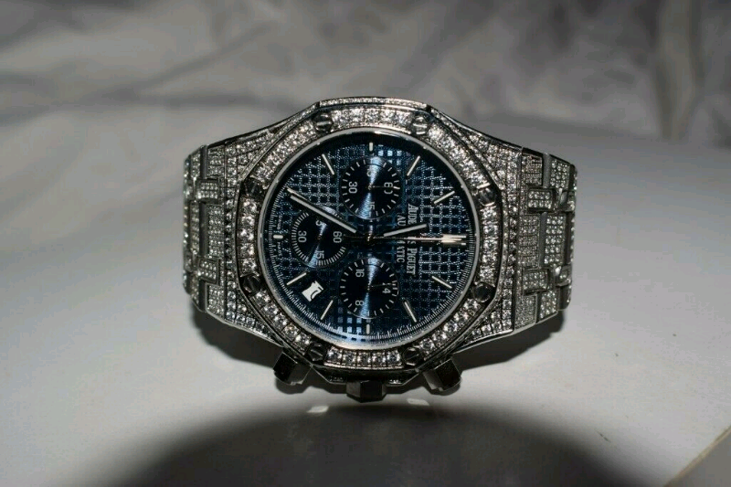 iced out hugo boss watch